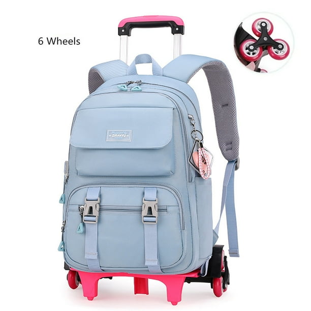 School Backpack with Wheels Trolley School Bag for Teenagers Girls Rolling Backpack Students Children Schoolbag Travel Bags sac