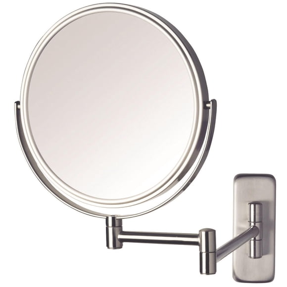 Espejo de maquillaje JERDON, soporte de pared, aumento 8X, níquel