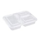 thumbnail image 1 of 10 recipientes desechables para preparar comidas, aptos para microondas, 3 compartimentos, transparentes., 1 of 5