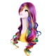 thumbnail image 2 of Peluca OYSRONG Rainbow Wavy Cosplay, resistente al calor, 70 cm, 2 of 3