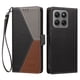 thumbnail image 3 of Cartera de PU Tricolor para Motorola Moto G47 con Ranuras y Soporte, Negro, 3 of 6