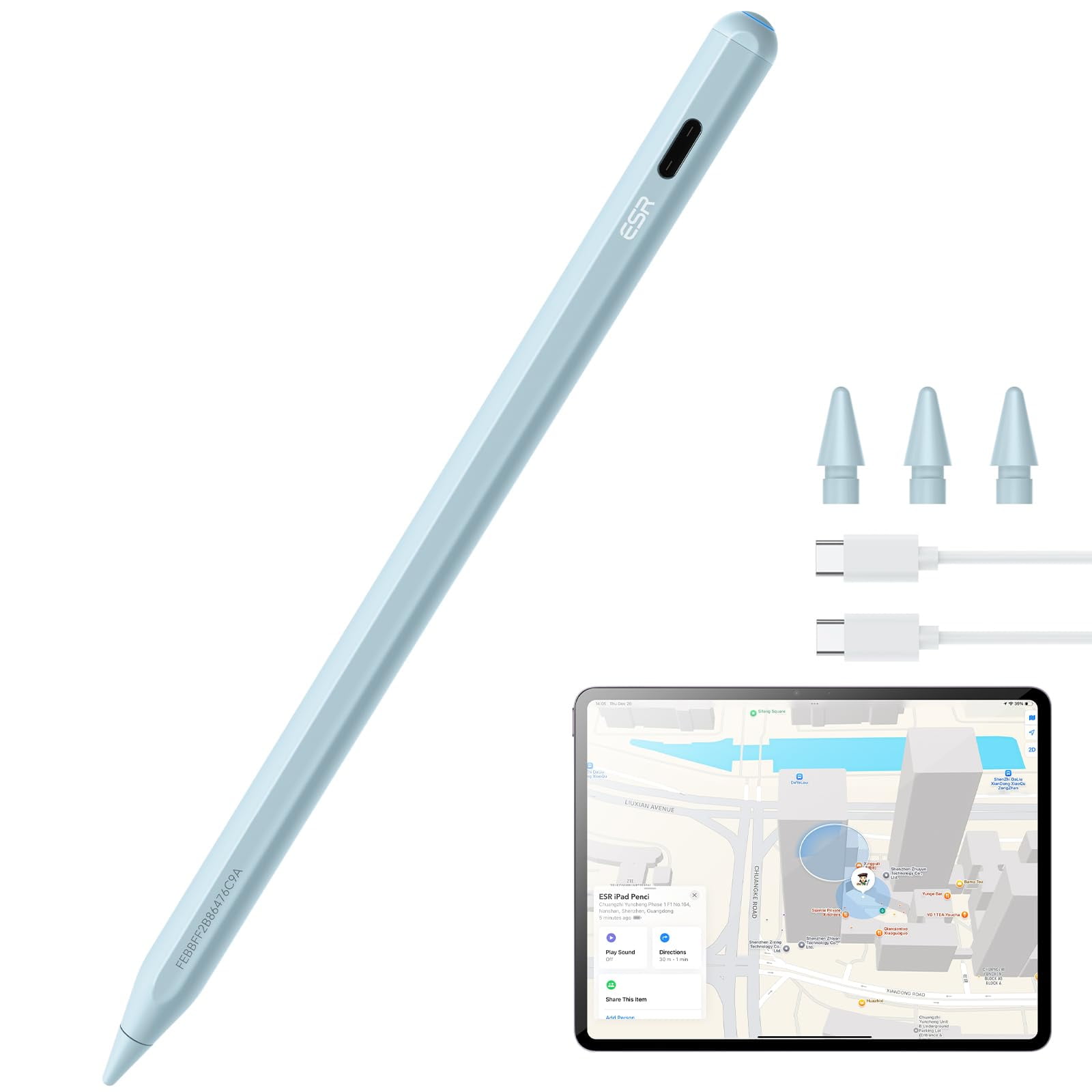Lápiz Digital Para Ipad Esr Geo Findmy Compatible Con Apple Ipad