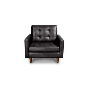 Latam Home - Sofá Nápoles 1C Cuero Kentucky Negro