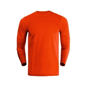 Broskis - Polera Manga Larga Deportiva Dryfit Talla Naranja Xl