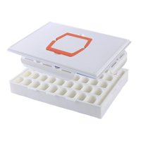 Magideal - Paleta Vacía De Acuarela, Caja De Almacenamiento De Pintura, Paredes Interiores Lisas Con Asa, Bandeja Para Mezclar Gouache Para Principiantes Y Estud