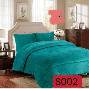 Todostore - Cobertor Plush Con Chiporro 2 Plazas Color Calipso Liso