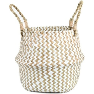 Oem - Macetero Cesto Canasto Maceta De Mimbre Tejida Plegable 35Cm B
