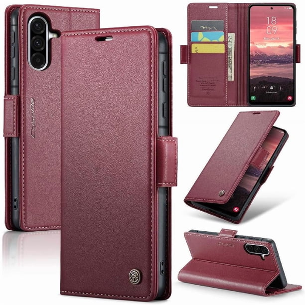 CaseMe tipo cartera Samsung Galaxy A16 5G con cierre magnético, RFID, tarjetero, soporte, carga inalámbrica
