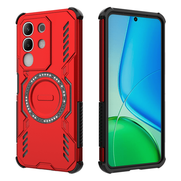 Funda FOXDOCK para Vivo Y29 4G , magnética, resistente a golpes, con soporte, unisex, carga inalámbrica