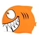 thumbnail image 3 of Forma de pescado gorra de natación gorro de trajes de baño lindo cómodo fácil de poner y apagar ropa de baño para niños para niños adolescentes niñas Naranja, 3 of 5