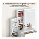 thumbnail image 3 of Tocador Compacto Con Espejo Y Taburete 80x40x130cm Blanco, 3 of 3