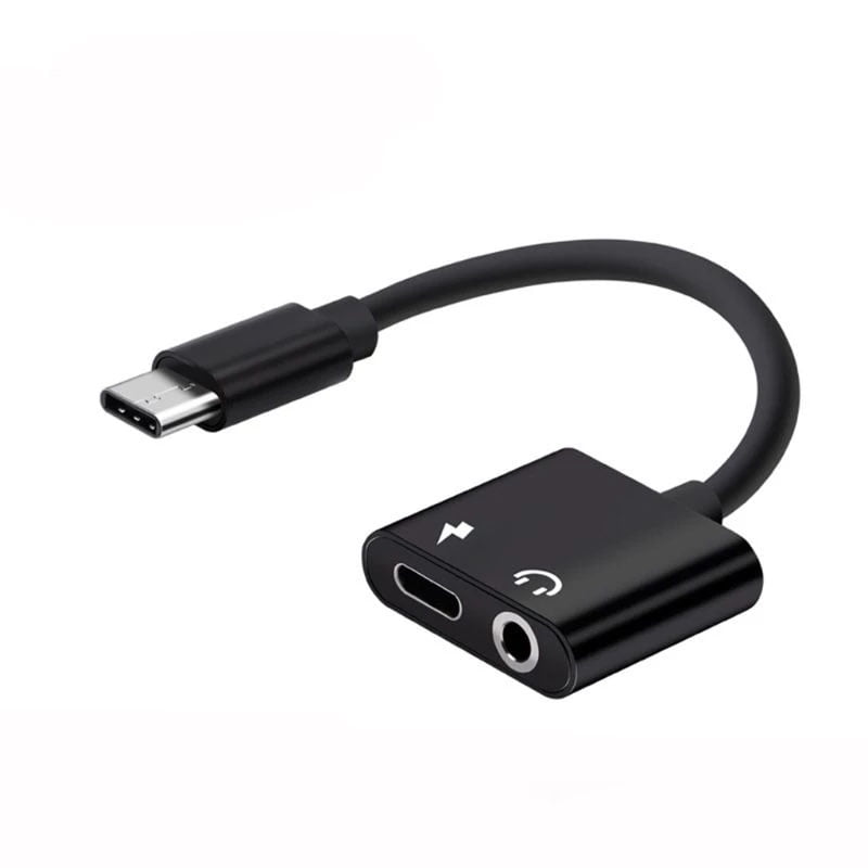 Genérico - Adaptador Usb C A Audio Jack 3.5mm Y Carga Usb C