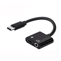 Genérico - Adaptador Usb C A Audio Jack 3.5Mm Y Carga Usb C