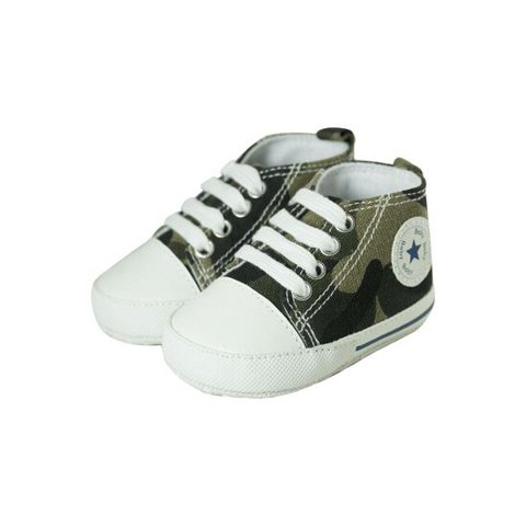 Pumucki - Zapatos Estampado Militar Verde Talla 13