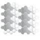 thumbnail image 5 of 30 Piezas Espejo Hexagonal Vinilo Etiqueta De La Pared Calcomanía Decoración Del Hogar Plata 46x40x23mm, 5 of 5