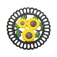 Magideal - Soporte Para Olla Caliente, Salvamanteles De Hierro Fundido Resistente, Almohadilla Para Placa Caliente Resistente Para Tetera De Cocina Y Sartén Plat Girasol