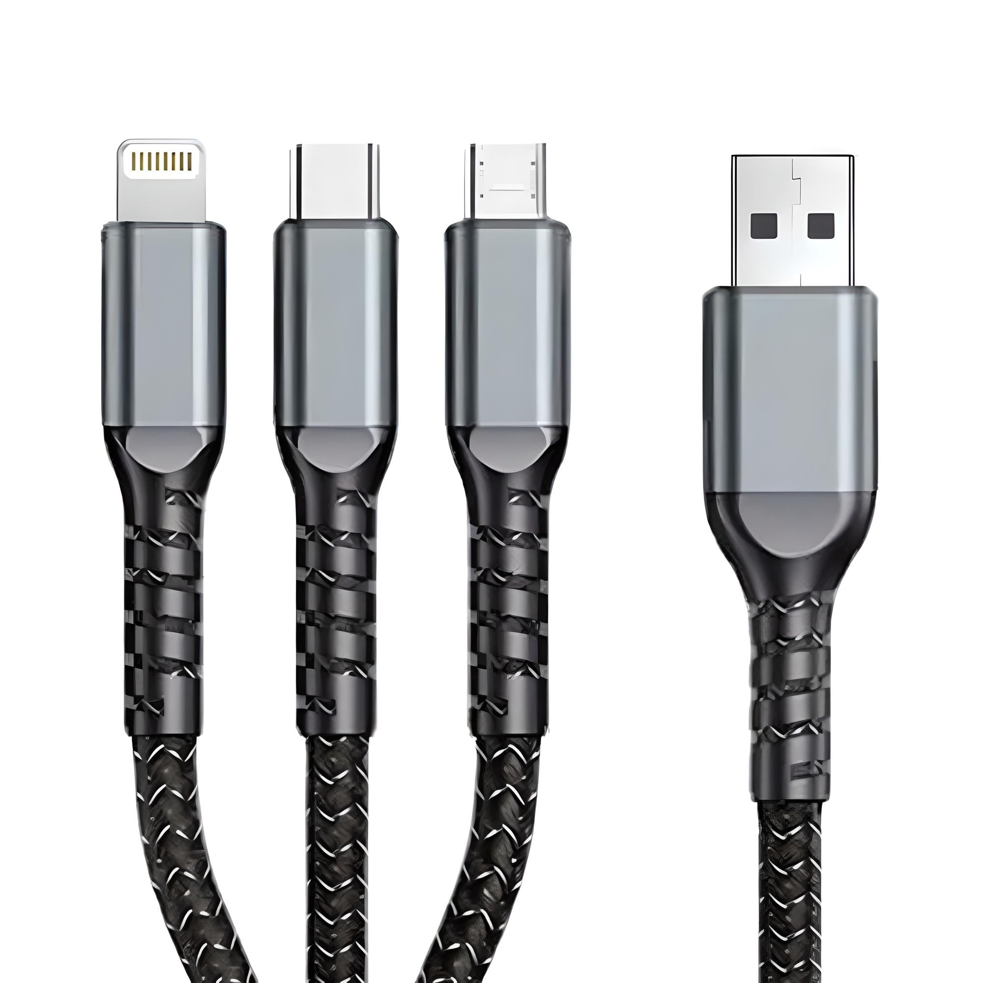 Eon - Cable De Carga Rapida 3en1 Usb-c Para Android/ios 1.2m