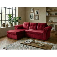 Deco Outlet - Sofa Modular Laos 3.1 Intercambiable Felpa Burdeo
