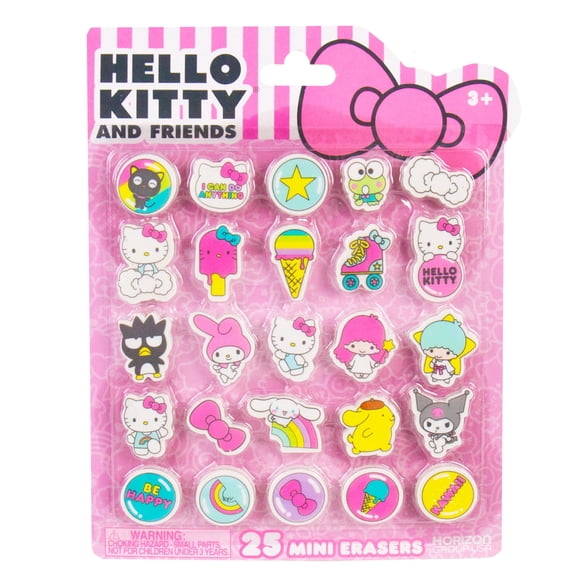 Set de 25 mini borradores Hello Kitty de Horizon Group USA
