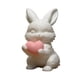 thumbnail image 1 of Escultura conejo de pascua con corazón blanco, 1 of 3