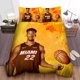 thumbnail image 1 of Jimmy Butler In Miami Heat Uniform On Orange Theme Quilt Duvet Cover Set Soft3-Piece Bedding Set, 1 of 5