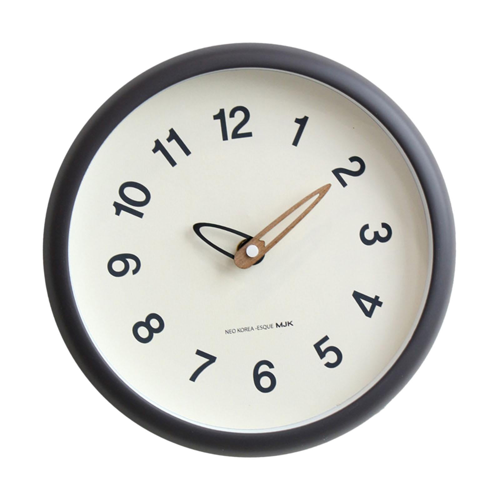 Bothyi - Reloj De Pared De 25 Cm, Silencioso, Sin Tictac, Reloj Decorativo Para Estudio, Dormitorio, Cafetería, Bar, Gris