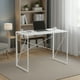 thumbnail image 5 of Mesa Escritorio Plegable de Metal y Madera Blanco 100x50x75 cm, 5 of 6