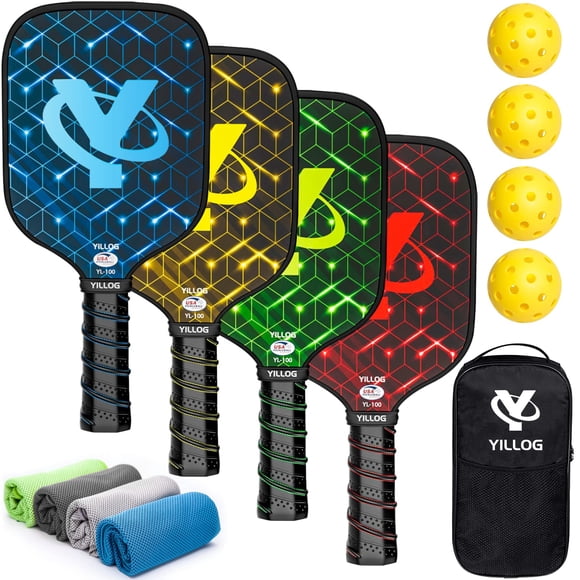 Juego de palas de pickleball aprobado por YILLOG USAPA con pelotas y toallas
