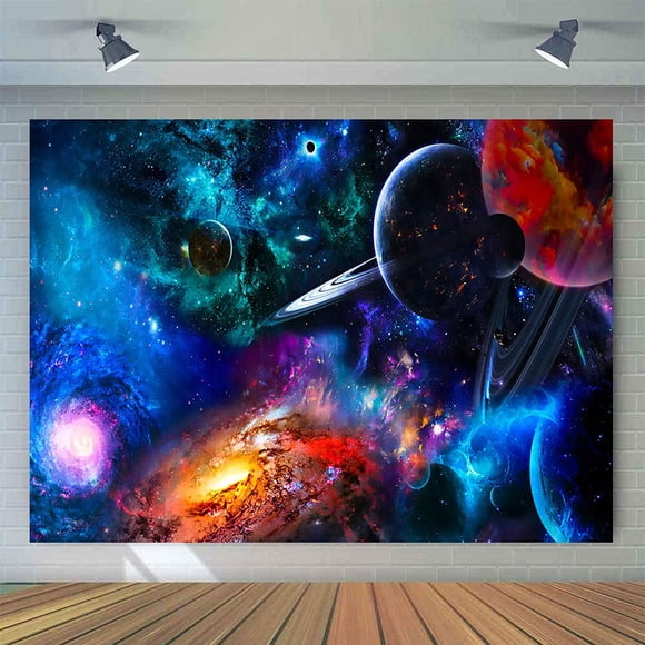 TELÓN DE FONDO EMTOBT 213 cm x 152 cm Tema Espacial para Fotos y Fiestas