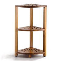 Soporte Para Ducha De Esquina Bluewest, Organizador De Madera De 3 Niveles