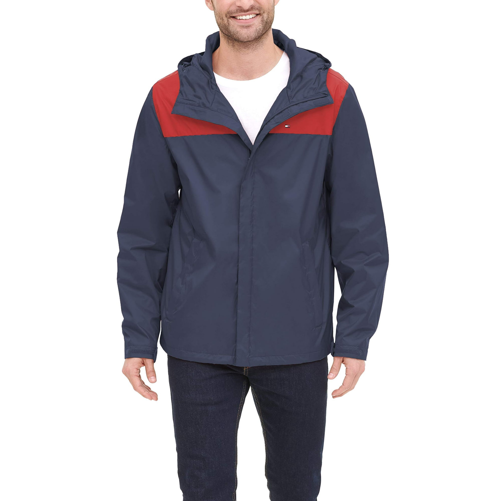 Chaqueta Tommy Hilfiger Ligera Impermeable Con Capucha Para Hombre