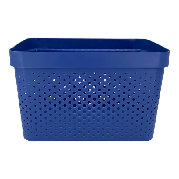Cesta Almacenamiento 17L plastico, Azul 1 un