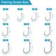 thumbnail image 3 of Ganchos de Pesca ReeMoo 500 unidades (100 por talla) Acero al Carbono con Barbo, 3 of 7