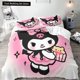 thumbnail image 1 of Duvet Cover Kuromi Bedding Set Cute Pattern 3D Printing Cartoon Anime Children Teenagers Bedroom Decoration Bed Sheets, 1 of 5