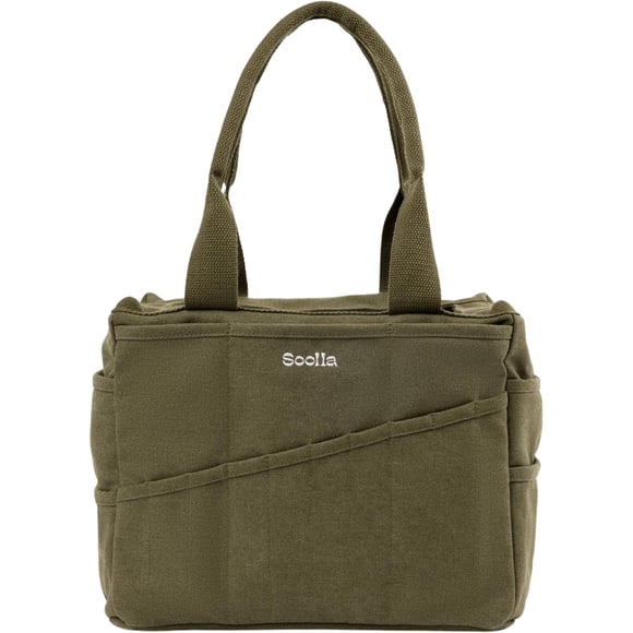 Bolso Tote Soolla 30 Bolsillos Verde Bosque para Suministros de Arte