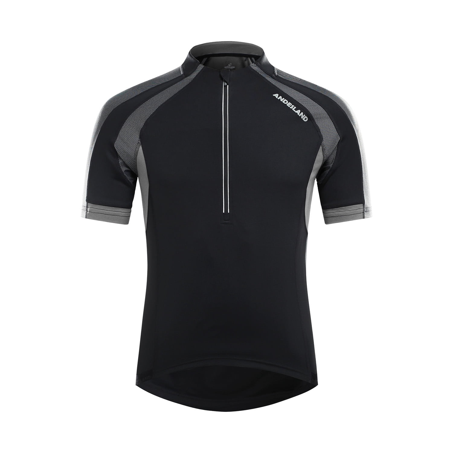 Andesland - Polera Tricota Lisa Manga Corta Medio Cierre Hombre