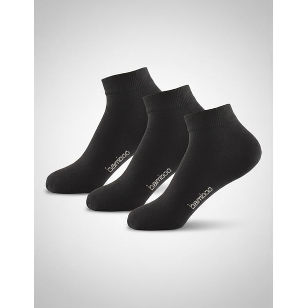 Calcetines Cortos Tobillera Bambú 6 Pares negro 40-45