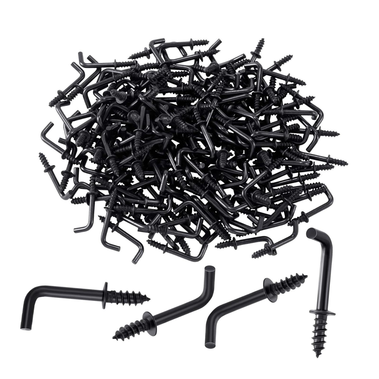 Ioensy - 100 Piezas Mini Ganchos De Tornillo En Ángulo Recto En Forma De L Ganchos De Medalla Multifuncionales M3.8X50Mm