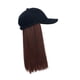 thumbnail image 4 of Peluca De Gorra De Béisbol Con Extensiones De Cabello Para Fiesta, Escenario, Actuación, Cabello Casta?o Decorativo, 4 of 5