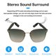 thumbnail image 3 of Gafas de sol RERBO Bluetooth Audio Inteligente Inalámbricas Verde, 3 of 7