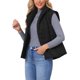 thumbnail image 4 of INSPIRE CHIC Chaleco Acolchado para Mujer con Cremallera, Chaquetas Acolchadas con Solapa, Mangas Cortas, Chaleco Ligero, Abrigo Cálido L Negro, 4 of 6