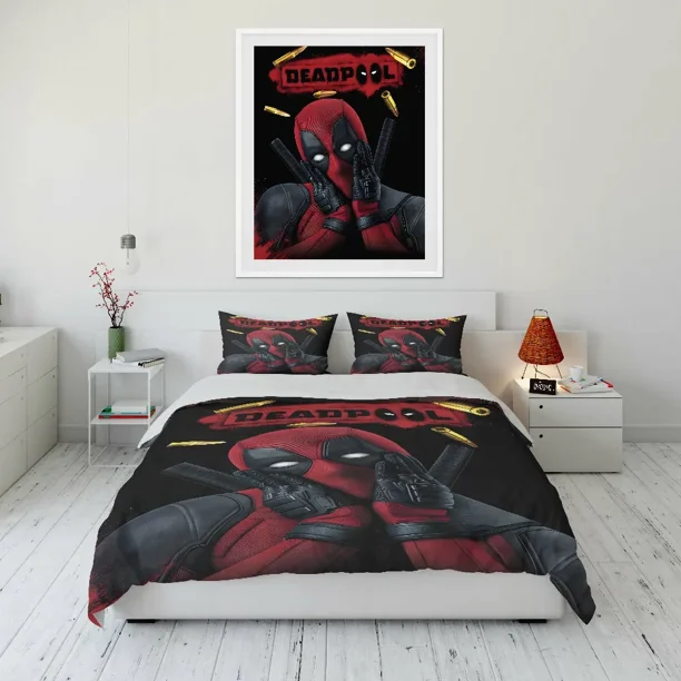 x2391 Bed Sheets Sizes Printed Bedding Set Cartoon Anime Duvet Cover Comforter Pillowcase Boys Girls Kids Adults 3-Piece Bedding Set (1 Duvet Cover + 2 Pillow Shams) nj2391