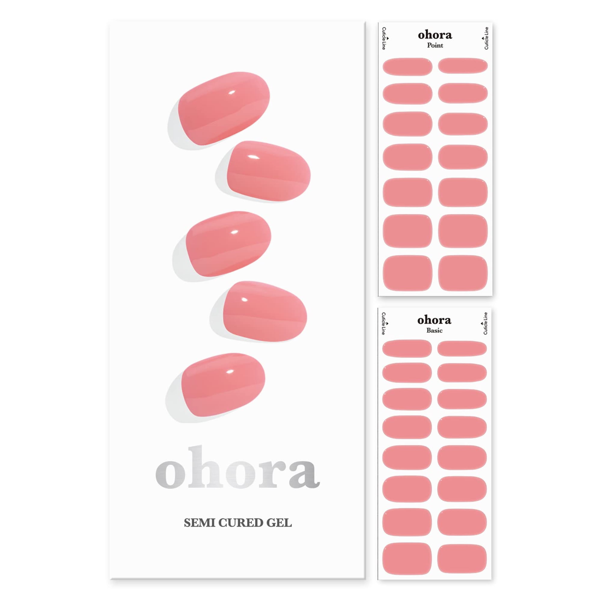 Ohora - Tiras De Uñas De Gel Semi Cured N Cream Glow Con Accesorios