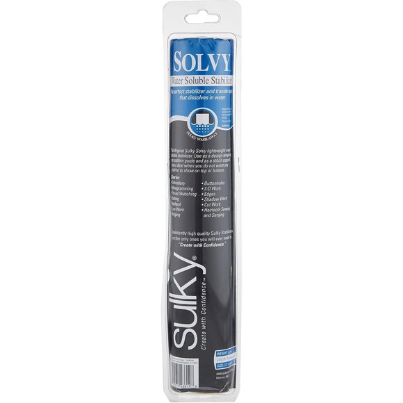 Sulky 48612 Solvy, estabilizador soluble en agua de 9 yardas, 12 x 9
