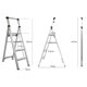 thumbnail image 2 of Escalera / Taburete plegable aluminio 200kg ultra liviano 4 peldaños - Toolmax, 2 of 2