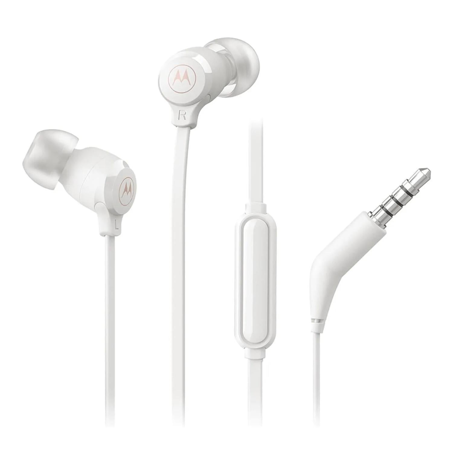 Motorola - Audifonos Alambricos Manos Libres Jack 3.5mm Blanco Earbuds3s