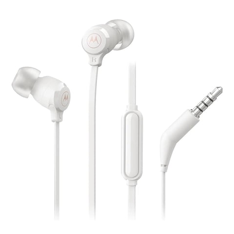 Motorola - Audifonos Alambricos Manos Libres Jack 3.5Mm Blanco Earbuds3S