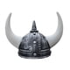thumbnail image 3 of Casco Medieval Con Cuernos, Adorno único, Accesorios De Halloween De Caballero Unisex, Plateado, 3 of 3