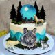 thumbnail image 1 of Adorno para pastel SKYCOOOOL 13 piezas tema lobo gris, 1 of 7