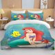 thumbnail image 1 of The Little Mermaid Duvet Cover Pillowcase, Duvet Cover Pillowcase Home Bedroom Room Bedding Set Boy Girl Queen Double Bed Bed Sheets, 1 of 5